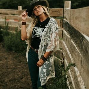 🔹New🔹Vintage Lace Boho White Duster